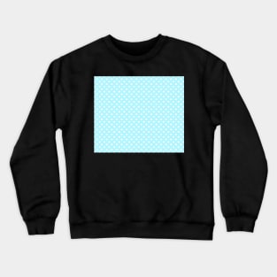 Powder Blue and White Polka Dot Pattern Crewneck Sweatshirt
